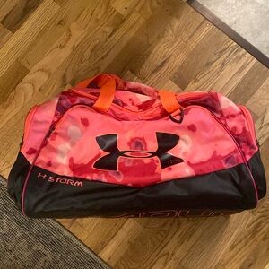Under Armour Duffle Bag Pink Purple Orange Tie Dye UA Storm Travel Bag